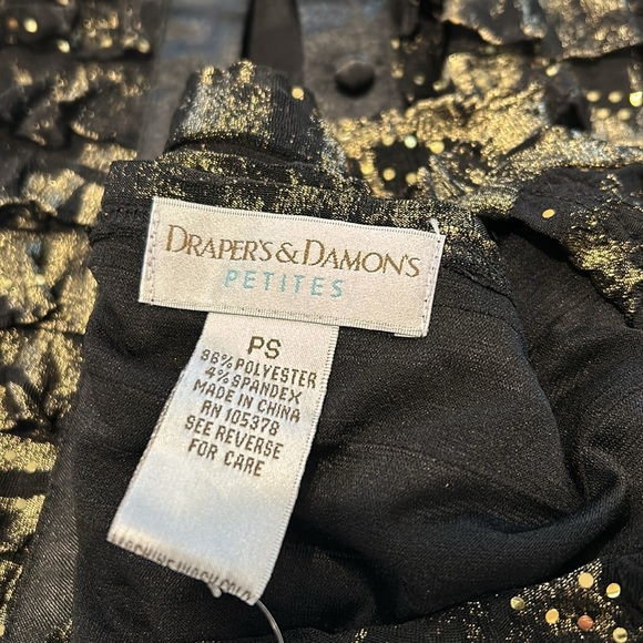 Drapers & Damons 2piece Tank and Jacket Size Petite Small Black and Gold - Picture 6 of 9